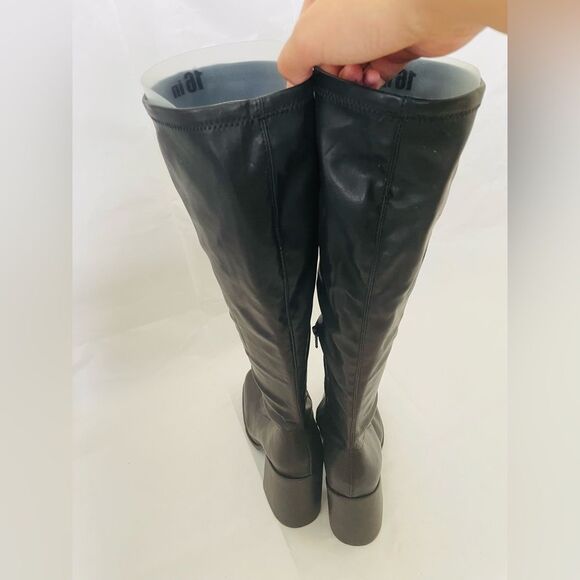 New STEVE MADDEN Y2K Object Tall Boot In Black Patent US 9 - Picture 3 of 7